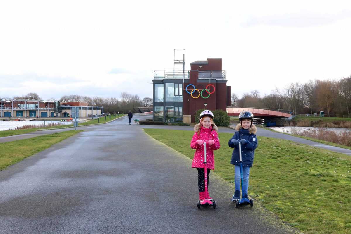 Scooting at Dorney Lake Olympic venue