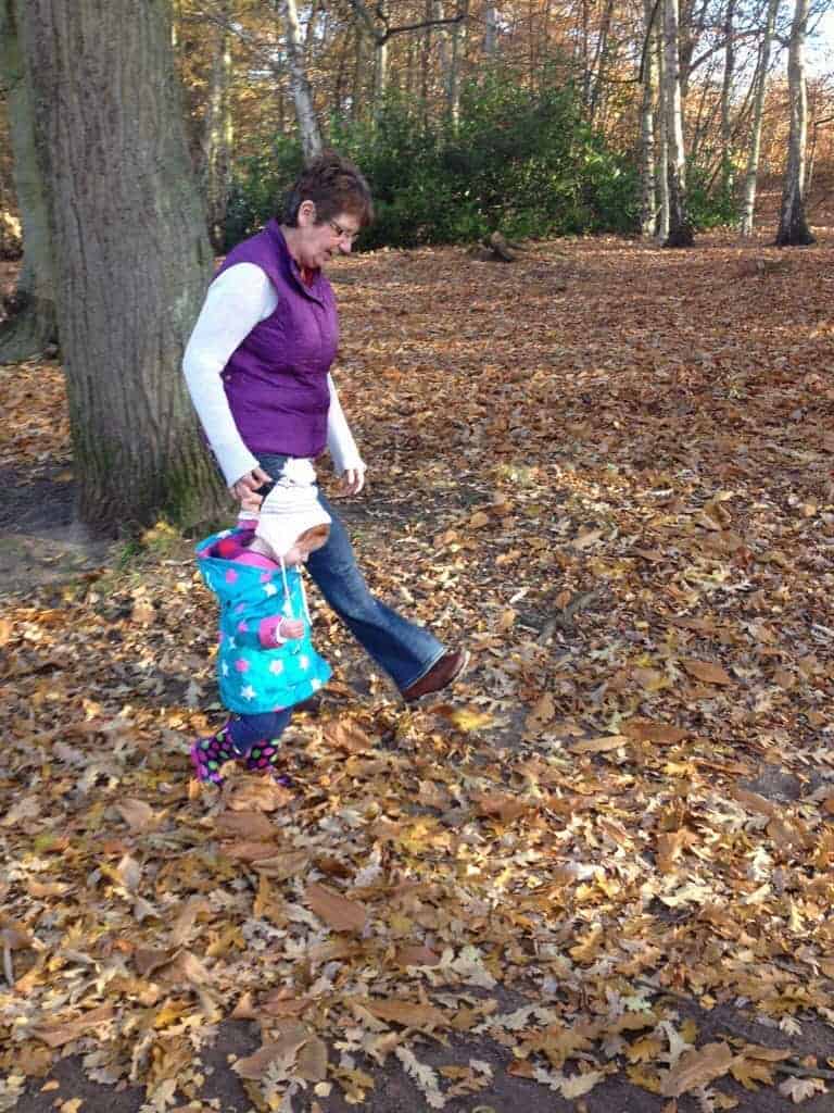 Kicking Up Leaves