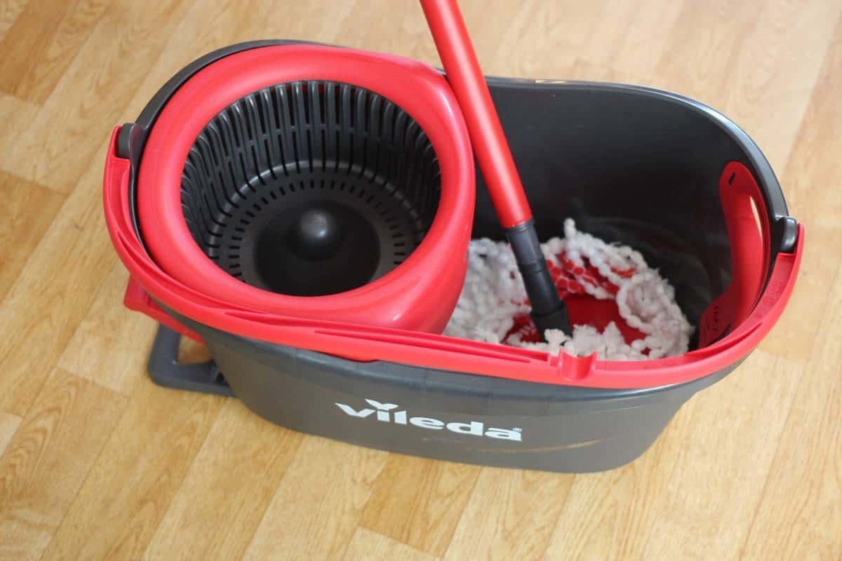 Vileda Turbo Microfibre Smart Spin Cleaning Wring Mop & Bucket Set