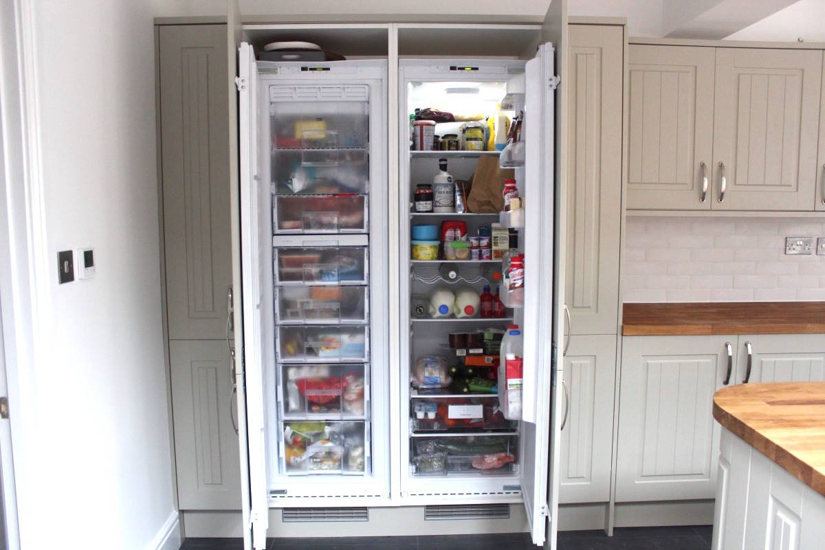 separate tall fridge and freezer