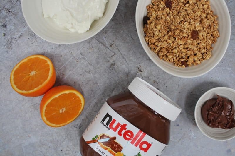 Nutella Chocolate Orange Granola Pots Breakfast Dessert Recipe