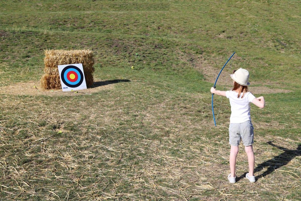 Visiting Corfe Castle, Dorset - National Trust archery