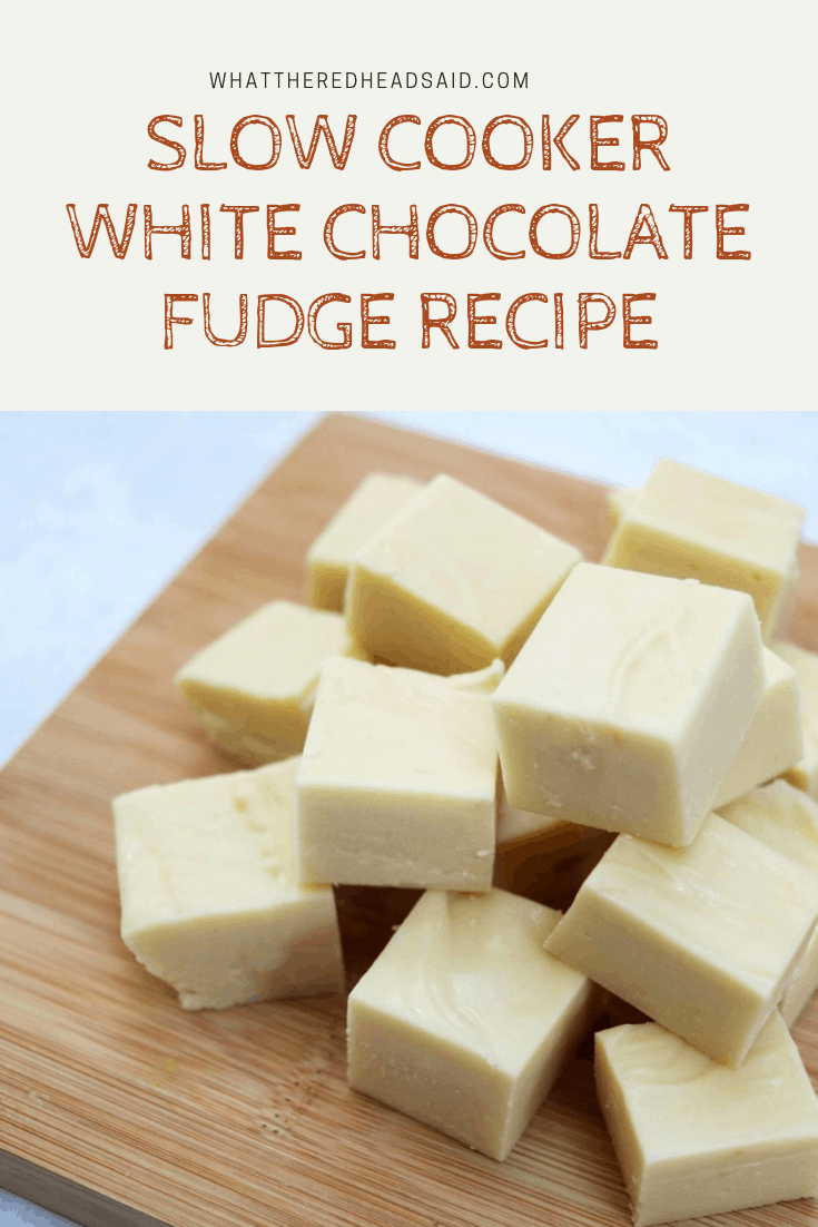 Super Easy Slow Cooker White Chocolate Fudge Recipe 