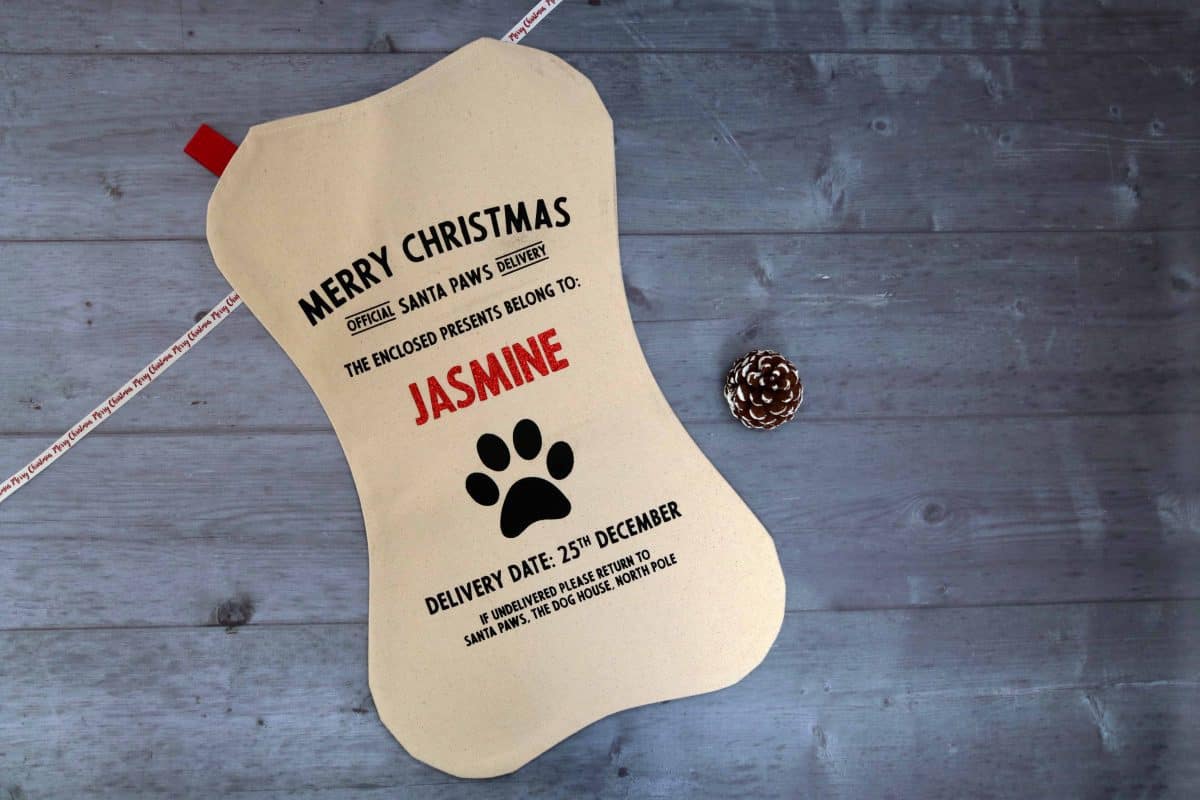 personalised pet stocking from Harrow & Green