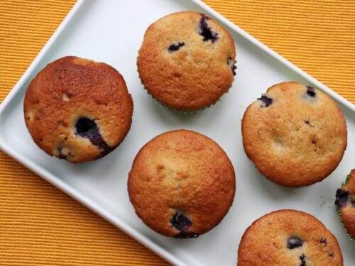 Orange Juice Blueberry Muffins | 5 O'Clock Coffee Club