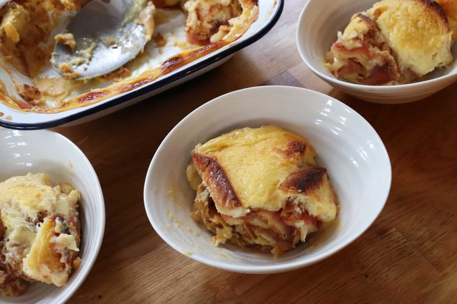 Easy Bread And Butter Pudding With Jam What The Redhead Said