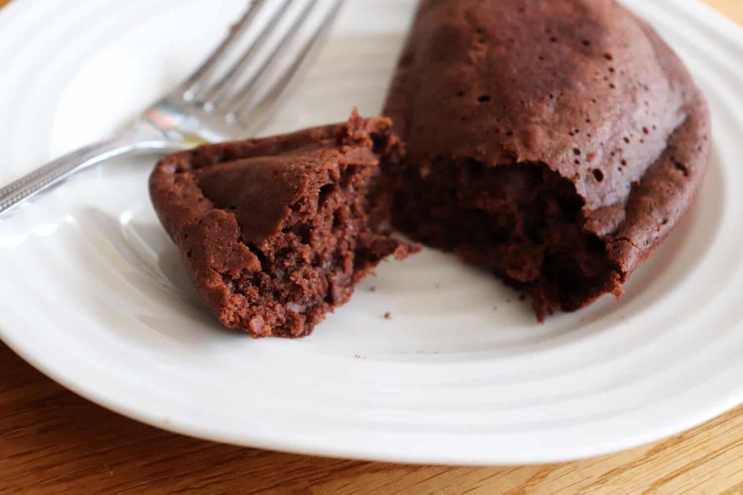 Chocolate cake made in an omelette maker