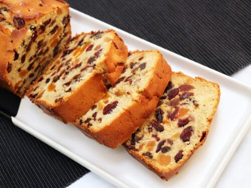 FULLY PACKED FRUIT AND NUT LOAF CAKE