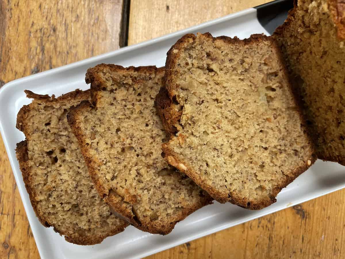 Easy Banana Bread Recipe with Peanut Butter Glaze (How to Video)