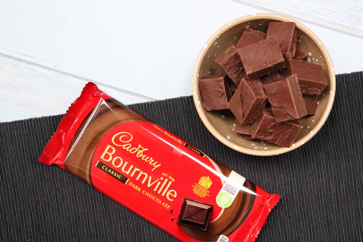 Two Ingredient Slow Cooker Bournville Fudge