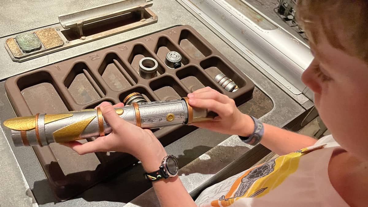 Handbuilt Lightsabers at Savi's Workshop Hollywood Studios